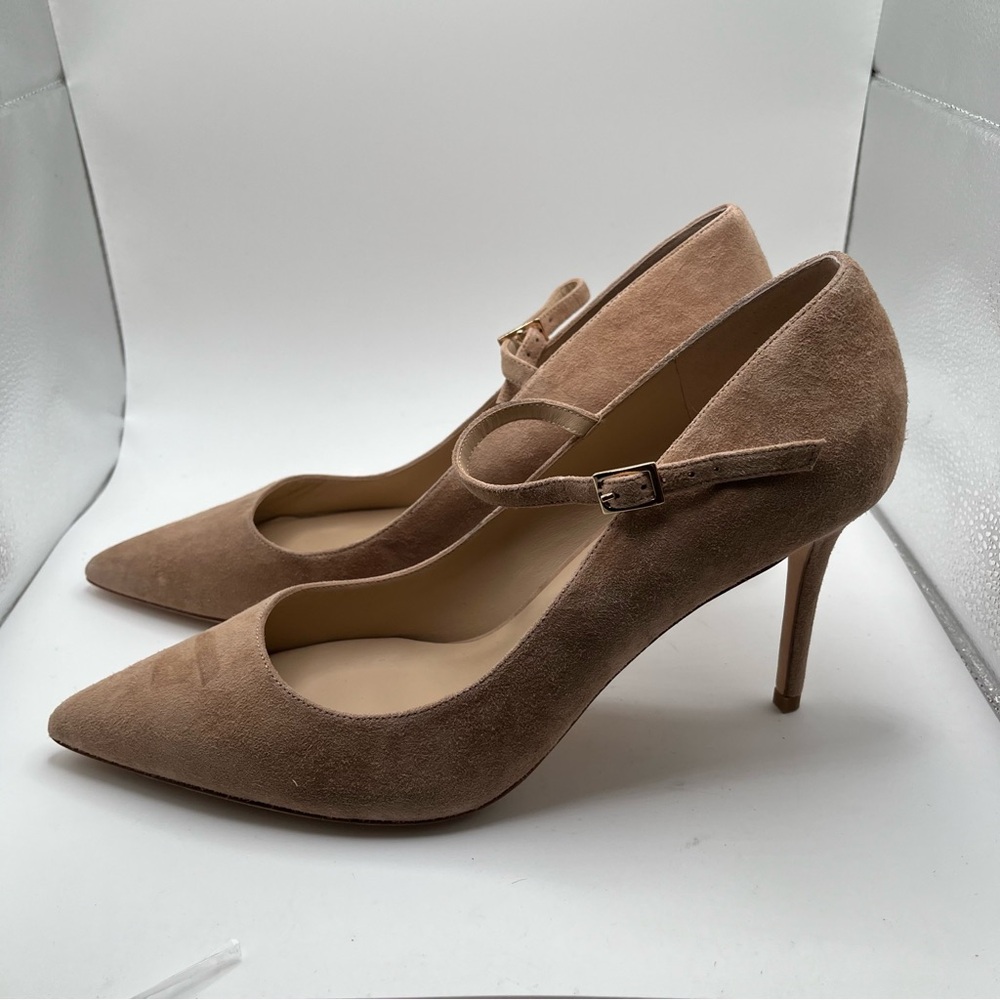 NWOB L’Agence Jolie Pointed Toe Pump suede Mary Jane heels size 12 women